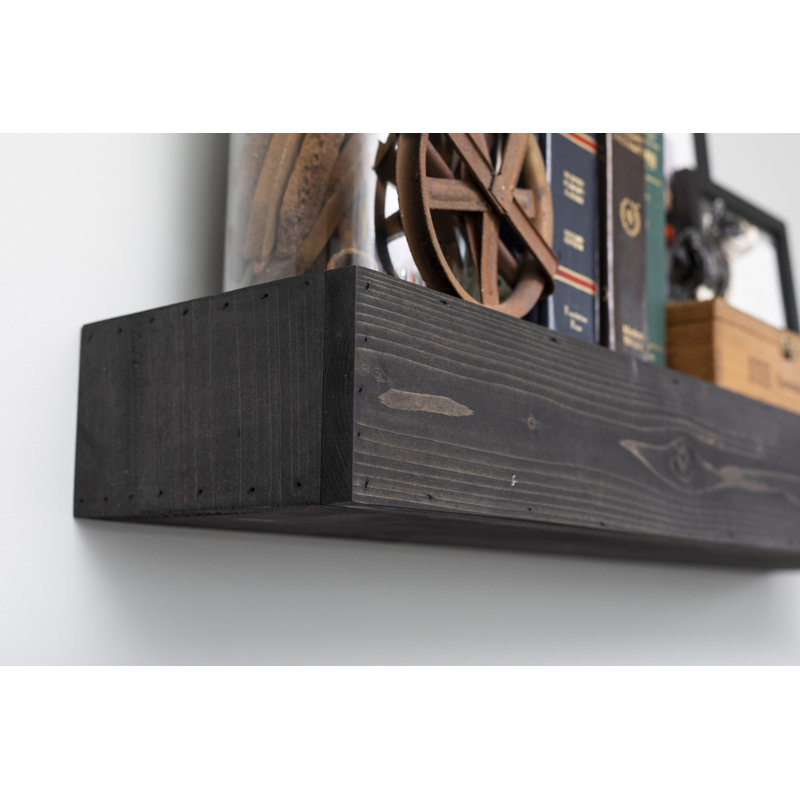 Three Posts™ Elin Pine Solid Wood Floating Shelf & Reviews Wayfair